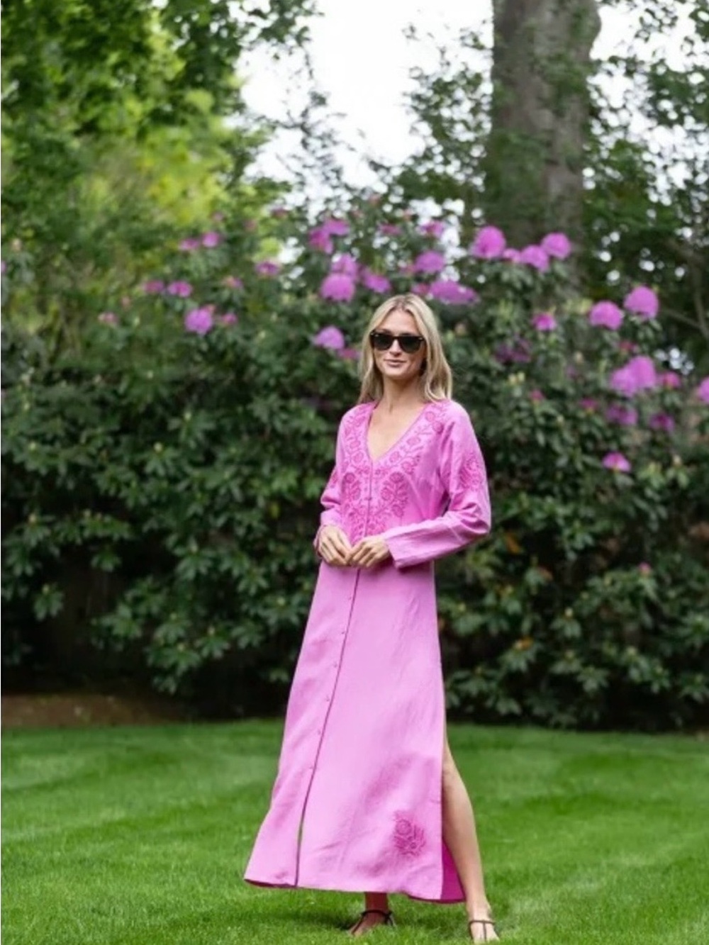 Julia Amory Chloe Embroidered Caftan